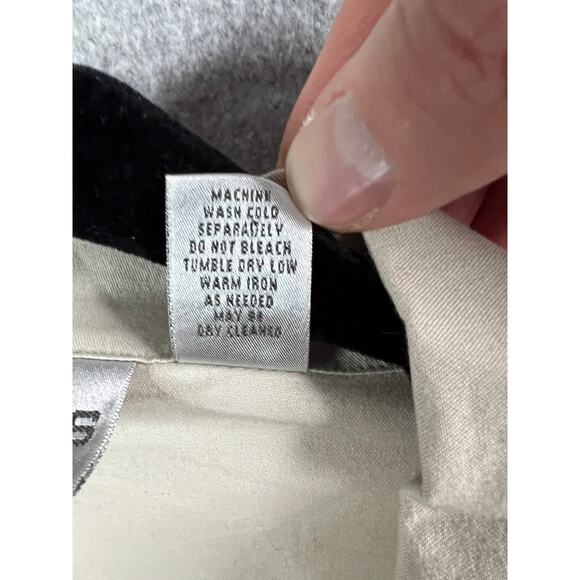 Chico’s Beige Women's Jacket Size 3 Fits XL Zip Front Stretch Cotton - Picture 7 of 11